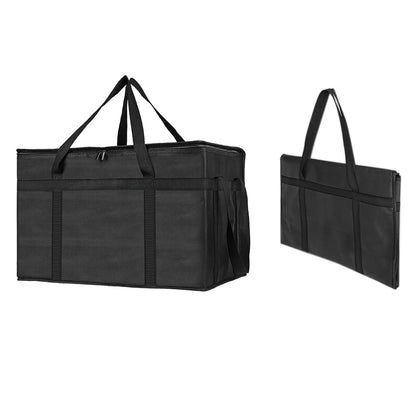 Insulated Bags Food Delivery Pizza Delivery Bags for Grocery Shopping Catering-Black