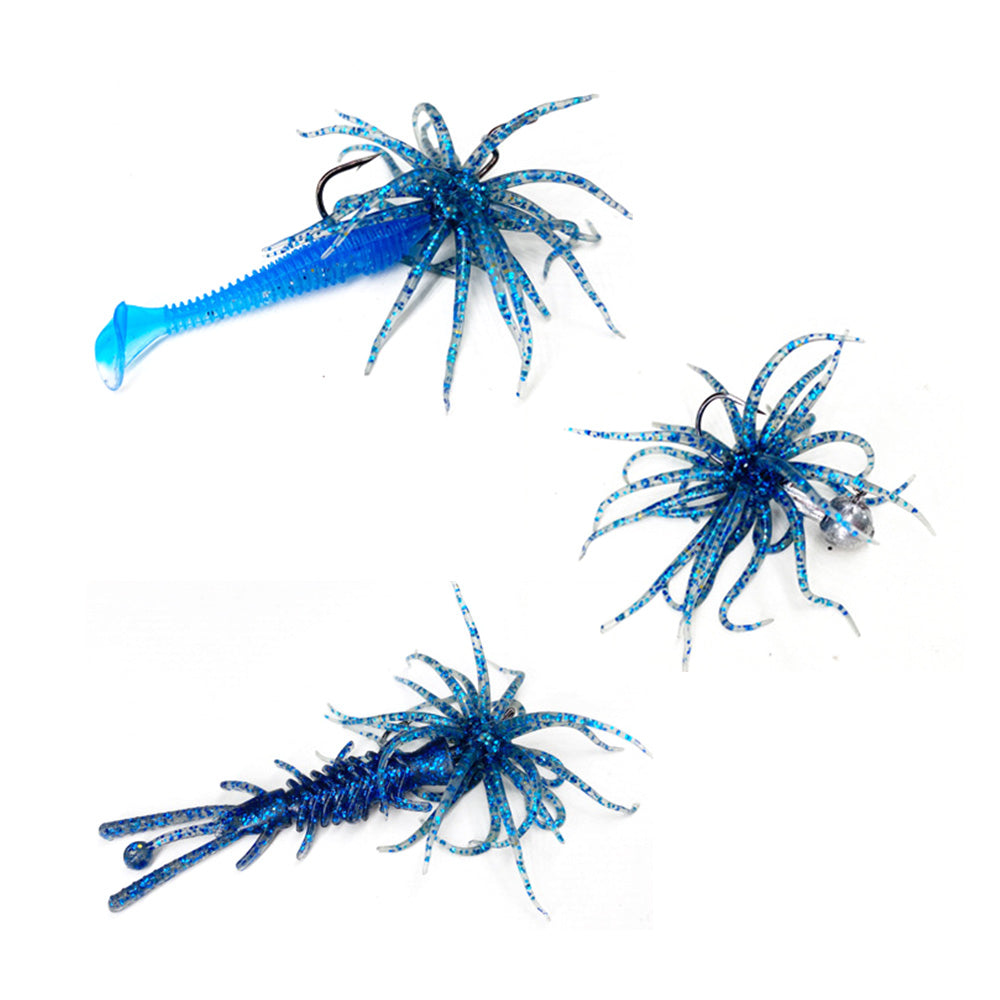 2 PCS Lifelike Floating Sea Urchin Soft Bait -Blue