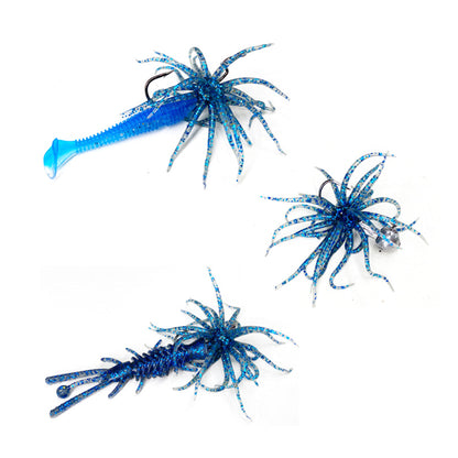 2 PCS Lifelike Floating Sea Urchin Soft Bait -Blue