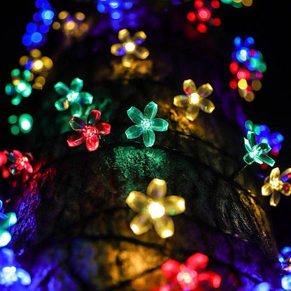 Outdoor Solar Flower String Lights Fairy Garden Lights for Christmas Decor Style 1