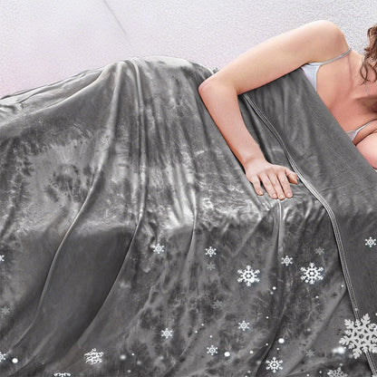 Cooling Summer Blanket Lightweight Cold Throw for Hot Sleepers Gray