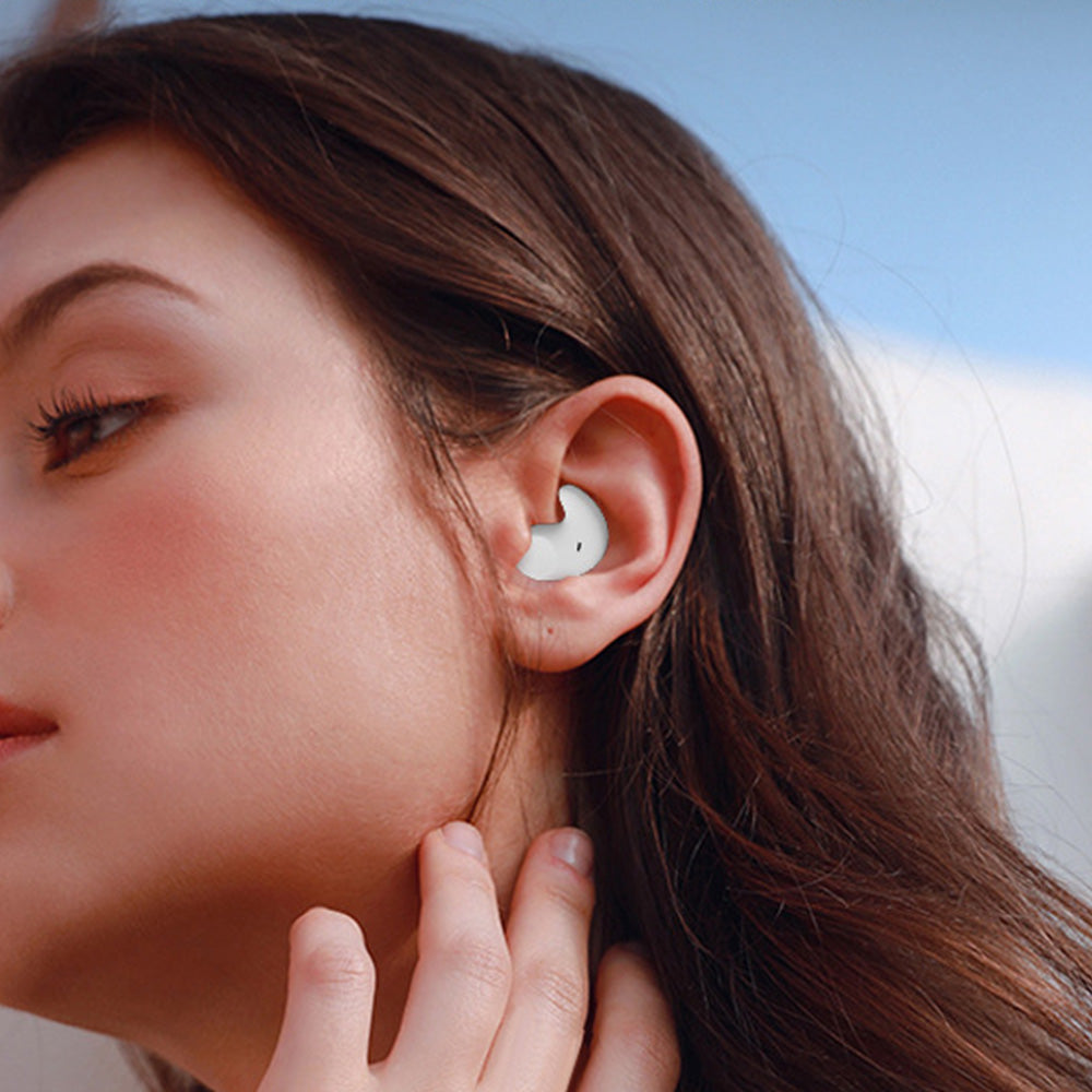 Invisible Wireless Earbuds with Bluetooth 5.3 Headphones for Sports Fitness Workout White