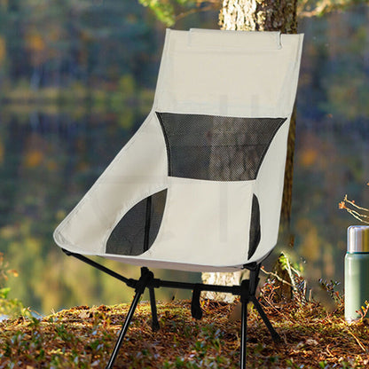 Portable Folding Camp Chairs for Garden Outdoor Hiking Travel Picnic Fishing Beach Beige