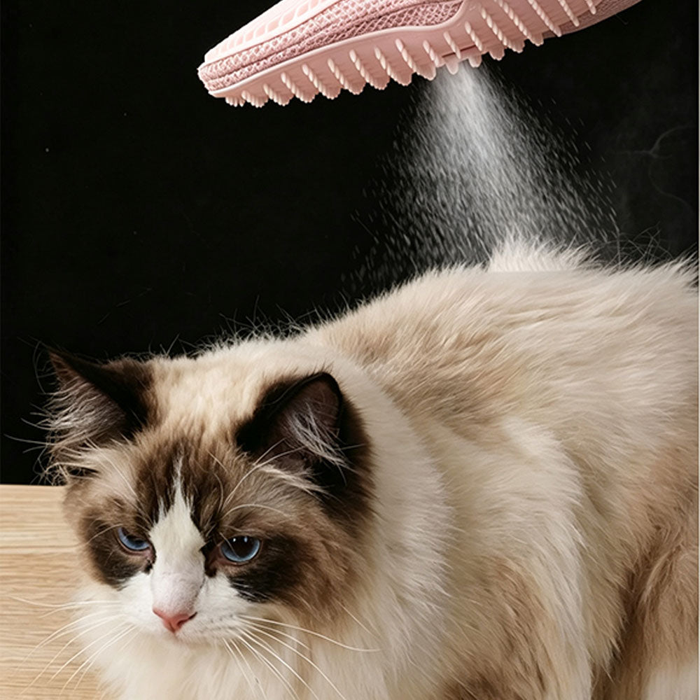 USB Spray Pet Grooming Glove for Cats Dogs - Pink