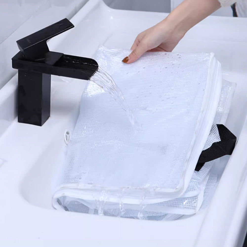 Clear Clothes Storage Bag with Handle Closet Organizer Container for Bedding Blanket Pillow Clothing Style 1