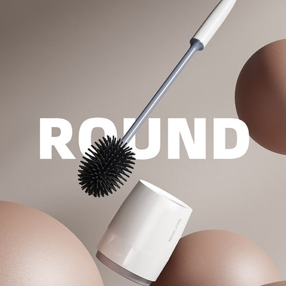 Toilet Brush with Quick Drying Holder-White