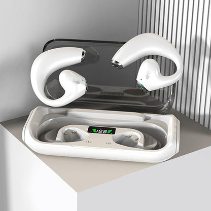 144-Language Real Time Translator Earbuds Open Ear Translation Headphone White