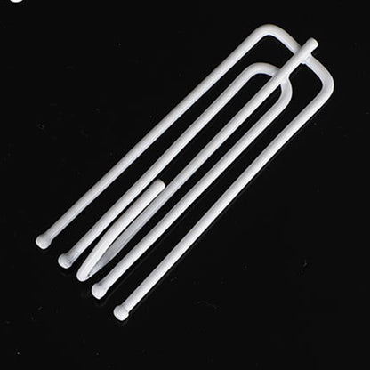 50Pcs 4 Prong Stainless Steel Pinch Pleat Curtain Hooks for Pleated Curtains-White