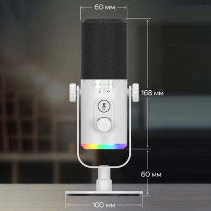 RGB Dynamic Gaming Microphone XLR/USB Interface for PC Streaming Podcast Recording Style 1