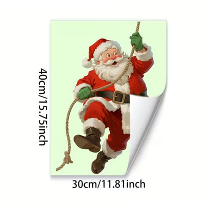 Christmas Glow in the Dark Wall Sticker Self Adhesive Santa Sticker