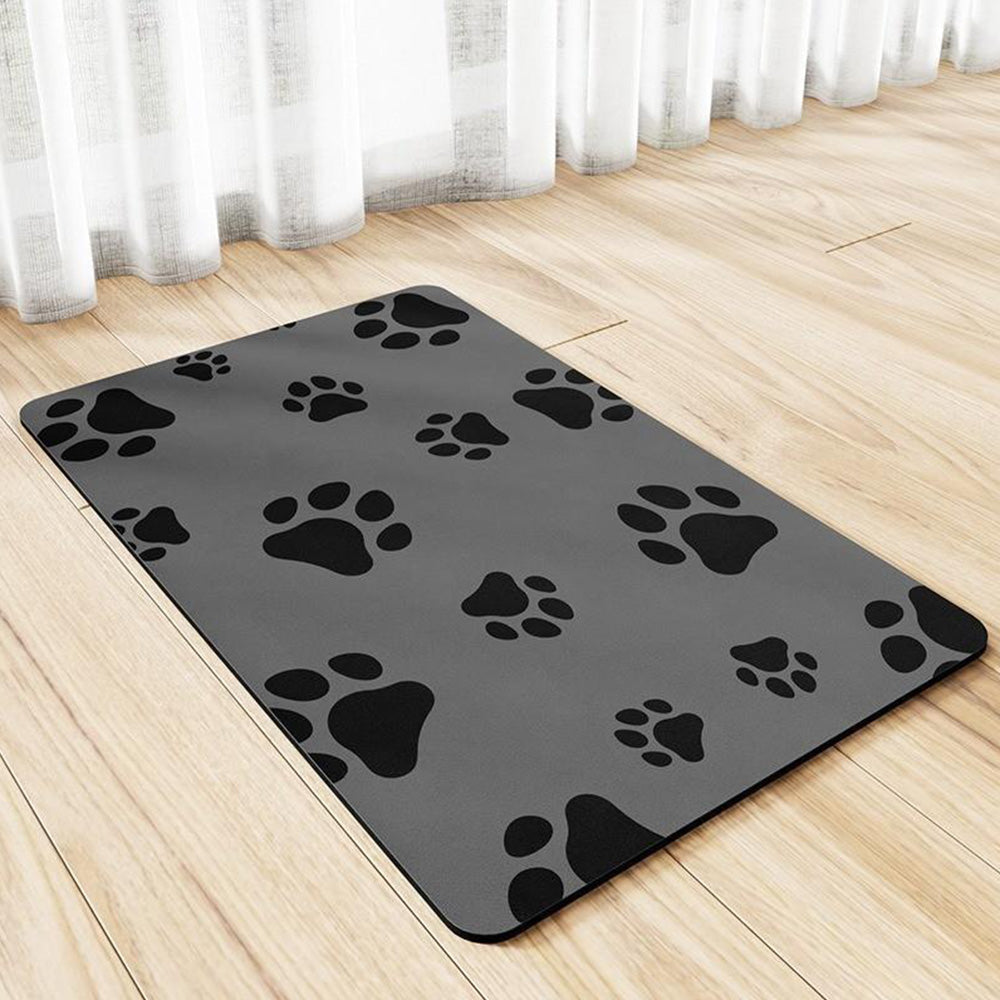 Pet Quick Dry Food Mat Absorbent Dog Feeding Mat for Food and Water Style 1