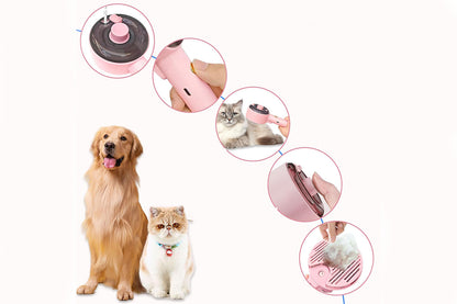 Cat Steam Brush Spray Comb UV Sterilization Cat Hair Crush for Long Short Hair Pets -White