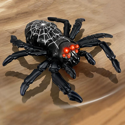360 Degree Rotating Remote Control Wall Climbing Spider Toy - Black