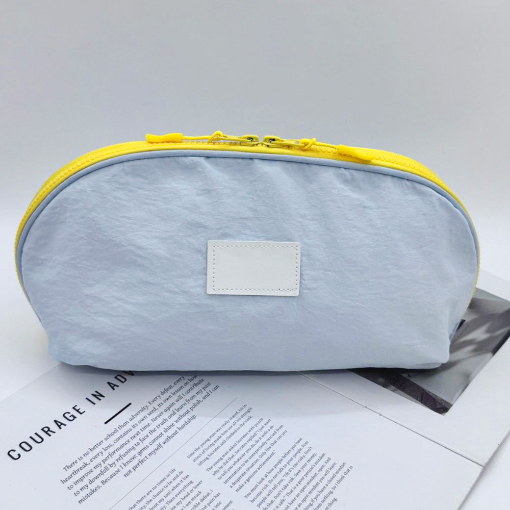 3-in-1 Clam-Shaped Underwear Bra Panty and Sock Travel Storage Bag - Blue