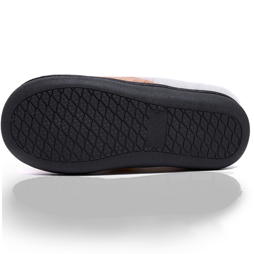 Indoor Non Slip Fuzzy Slippers-Khaki