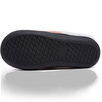 Indoor Non Slip Fuzzy Slippers-Khaki