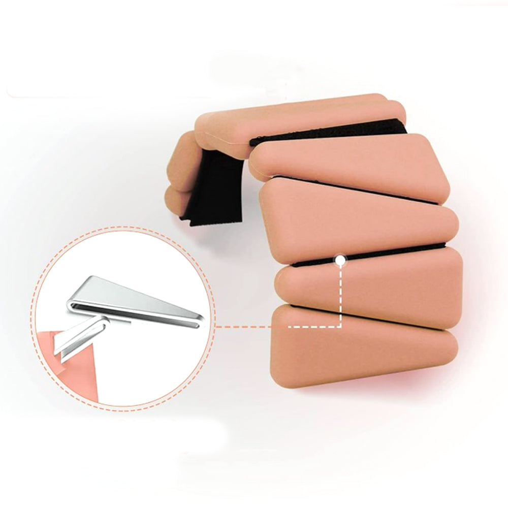 Pair of Wrist Ankle Weights Set Adjustable Wrist Bangles for Yoga Cardio Gym Pink