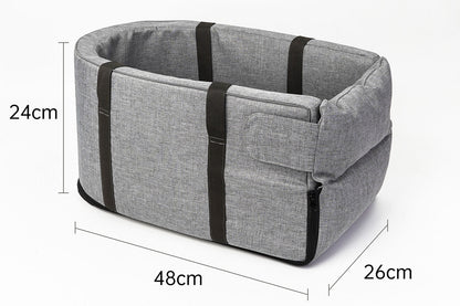 Center Console Dog Seat for Small Dog Seat Pet Booster for Dogs-Grey
