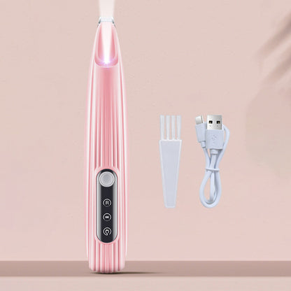 Dog Paw Trimmer with LED Light Rechargeable Pet Hair Clippers for Small Dogs Cats Pink