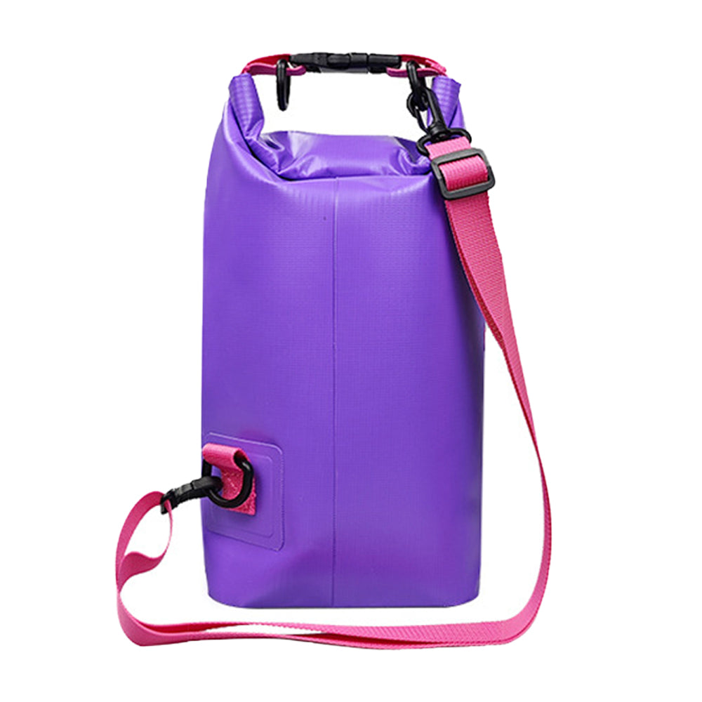 Water Resistant Dry Bag Roll Top Crossbody Shoulder Bag with Phone Pouch Purple