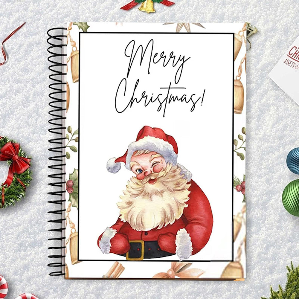 38 Sheets Christmas Gift Card Book Coil Bound Card Holder - Santa Claus