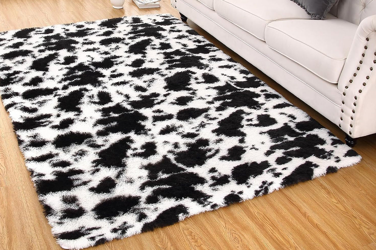 Plush Area Rug Soft Fluffy Carpet - White