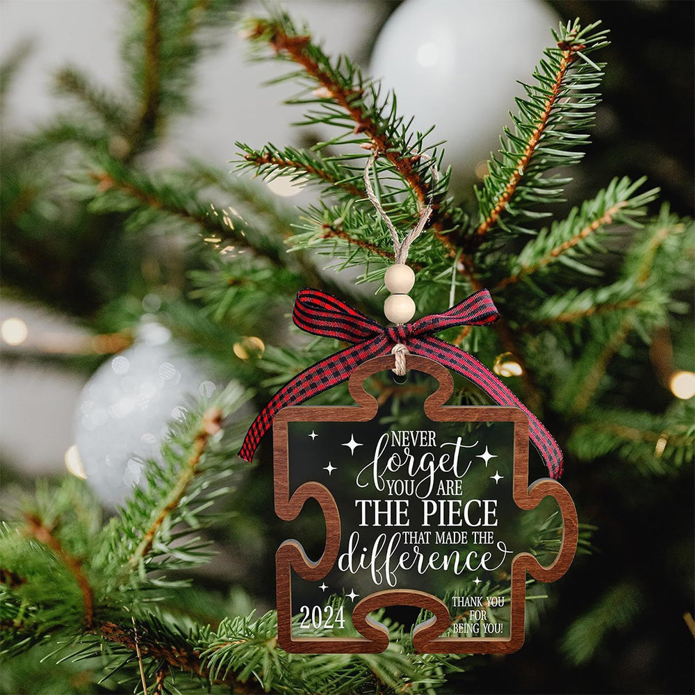 2024  Christmas Ornament Wooden Marriage Ornament for Couples Thanks Style