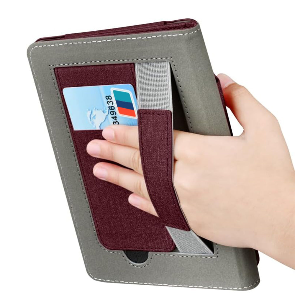 Protective Case with Stand for Kindle Paperwhite 12th Gen 2024 7 Inch-Wine Red