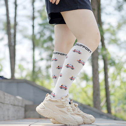 6 Pairs Women's High Stretch Long Socks for Sports & Casual Wear-Muticolor