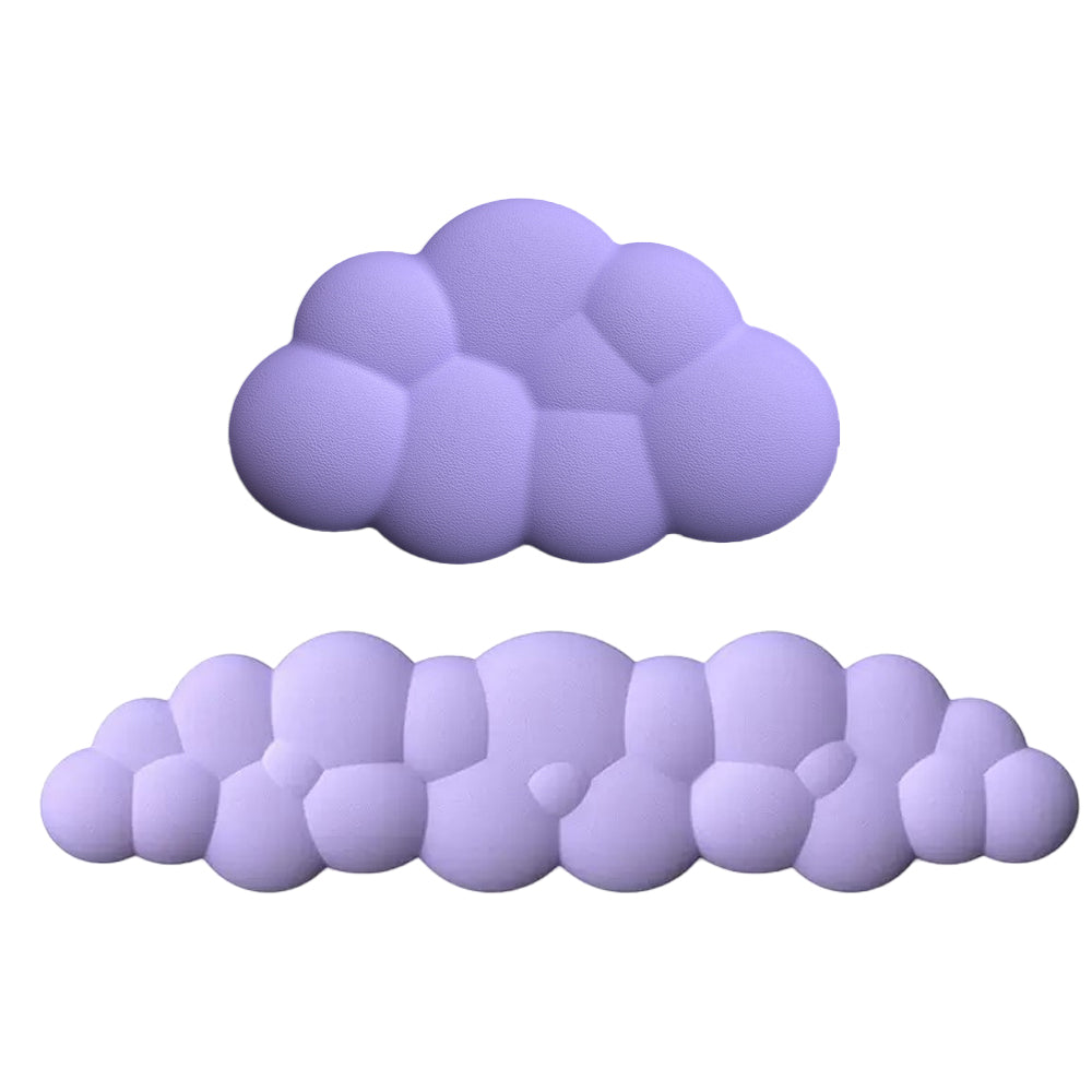 Ergonomic Wrist Rest for Computer Laptop Cloud Keyboard Wrist Rest Pad Set Purple