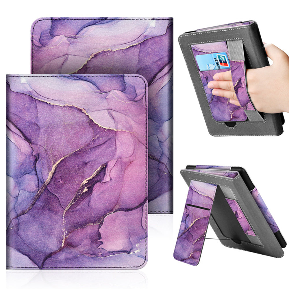 Case for Kindle Paperwhite 6 with Hand Strap Stand 7 Inch-Purple
