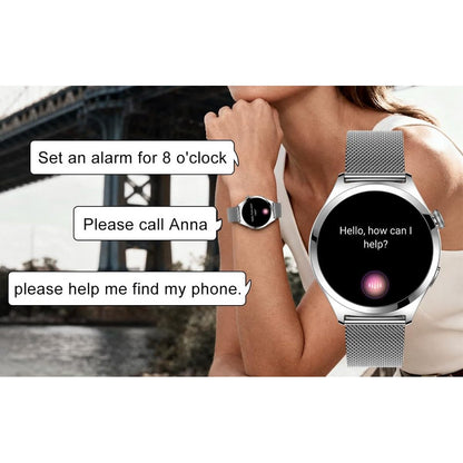 Smart Watch for Women Waterproof Smartwatch 100+ Sports Fitness Tracker Watch-Silver