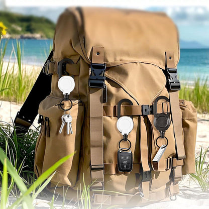 4Pcs Retractable Keychains Multitool Carabiner Badge Holders