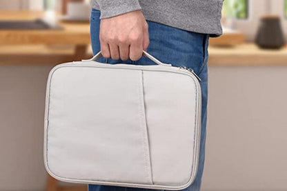 2Pcs Tablet Sleeve 10.8-13 inch Laptop Sleeve Protective Carrying Case Bag Travel Pouch-White