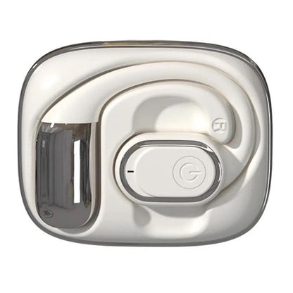 Bluetooth Open Ear Earbuds Wireless Headphones with Earhooks Air Conduction Headset with Mic for Running Workout White