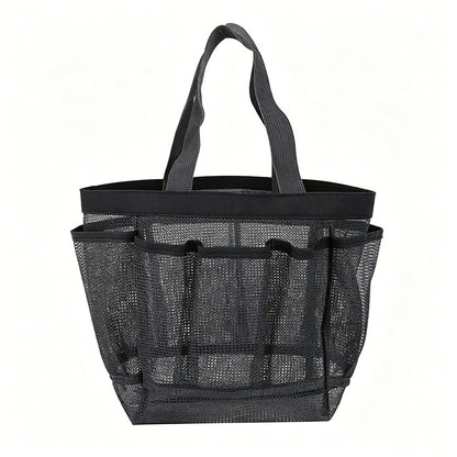 Mesh Shower Caddy Bag Hanging Toiletry Organizer For Travel And Gym