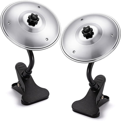 Clip On Desktop Cymbal Mini Musical Instruments Desk Symbol Drum For Music Lovers-Silver