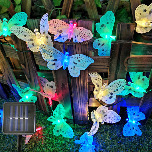 12/20 LED Solar Butterfly String Lights Outdoor Lighting Decoration Lamps