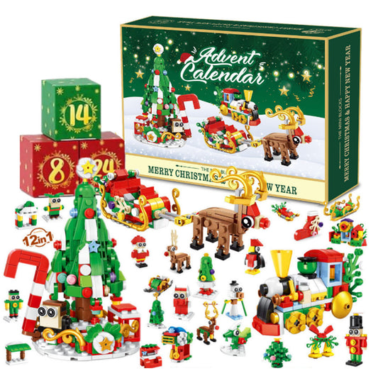 24 Days Christmas Advent Calendar Kids Building Blocks Playsets Blind Box Xmas Surprise Style 3
