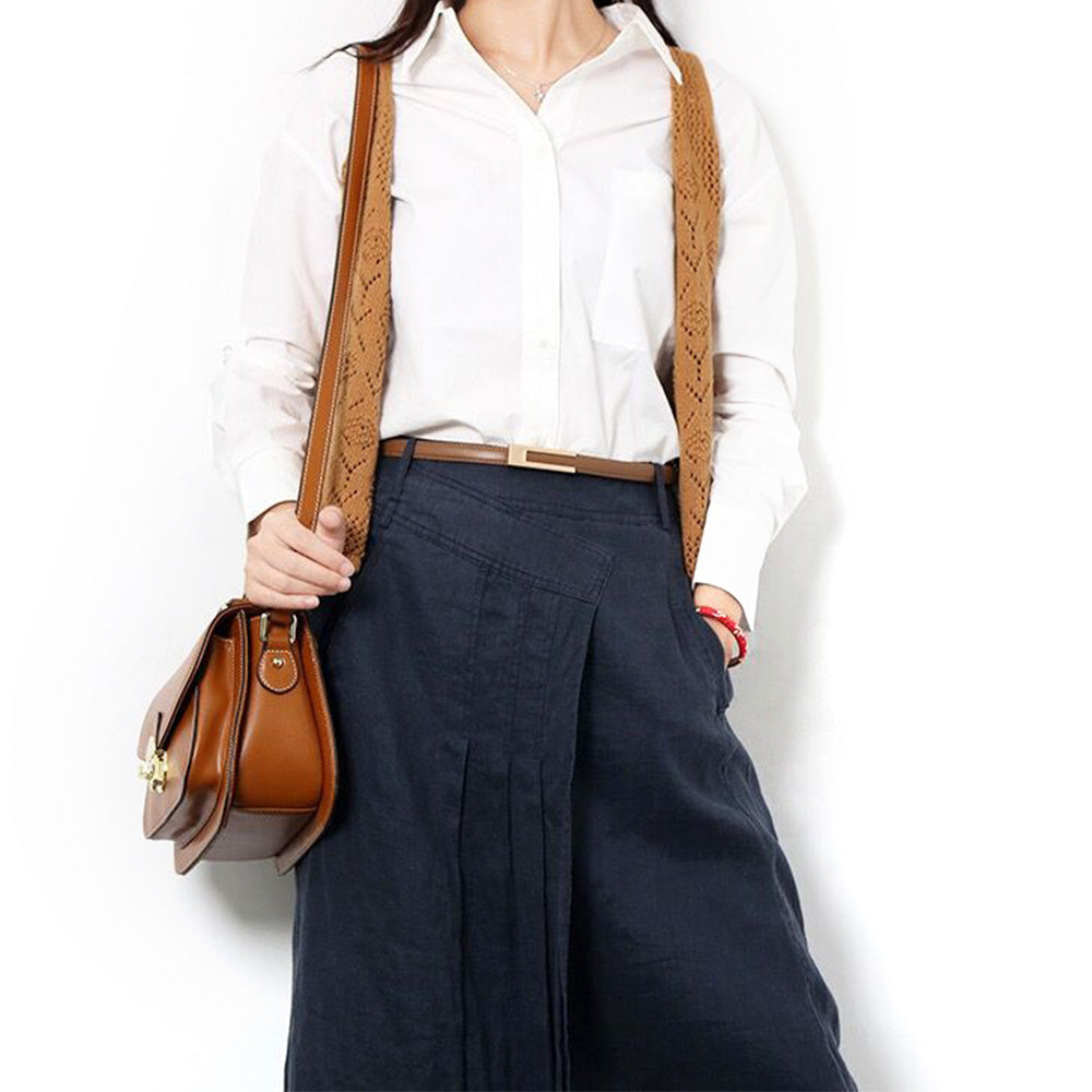 Vintage Womens PU Leather Casual Belt for 72 to 94cm Waist - Brown