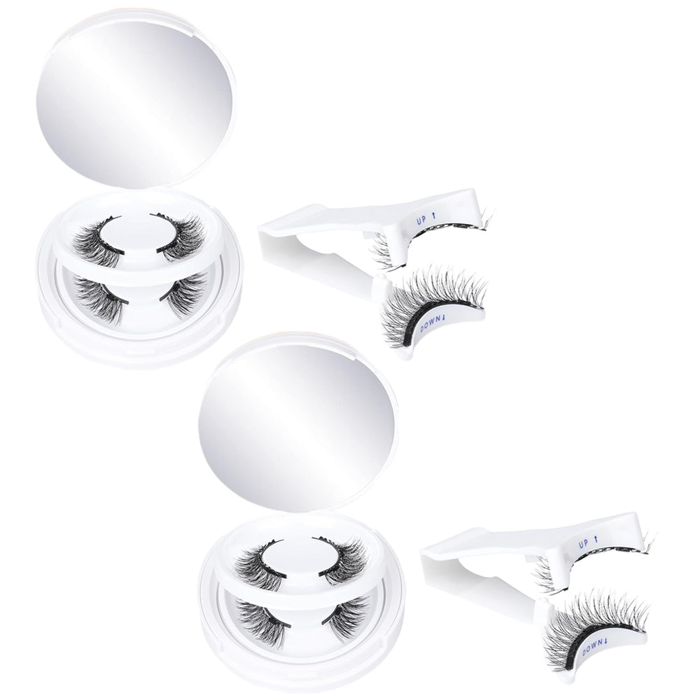 2 Pairs Reusable Magnetic Eyelashes with Tweezers