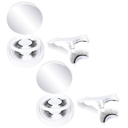 2 Pairs Reusable Magnetic Eyelashes with Tweezers