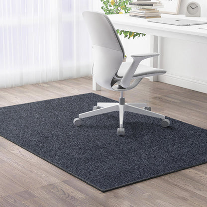Office Chair Mat for Hardwood Floor Anti-Slip TPE Desk Rug for Home and Office-Grey