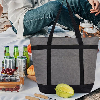 Insulated Lunch Bag Large 39L Thermal Cooler Tote-Grey