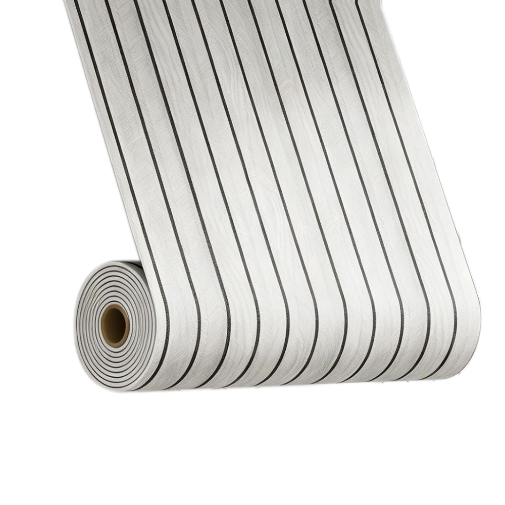 Self Adhesive PVC Slat Wall Panel with Faux Engineered Wood Grain - Silver
