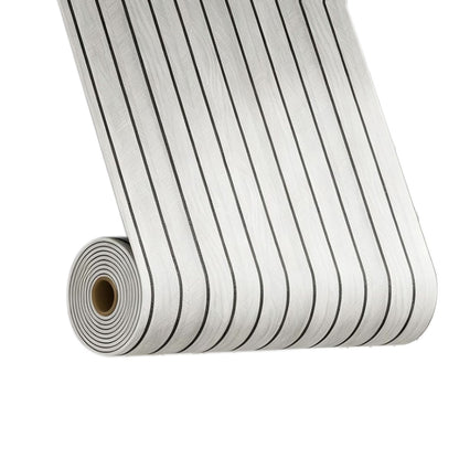 Self Adhesive PVC Slat Wall Panel with Faux Engineered Wood Grain - Silver