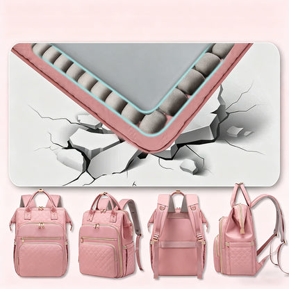 2-in-1 Lunch Backpack For Women Laptop Backpacks Travel Backpacks-Pink