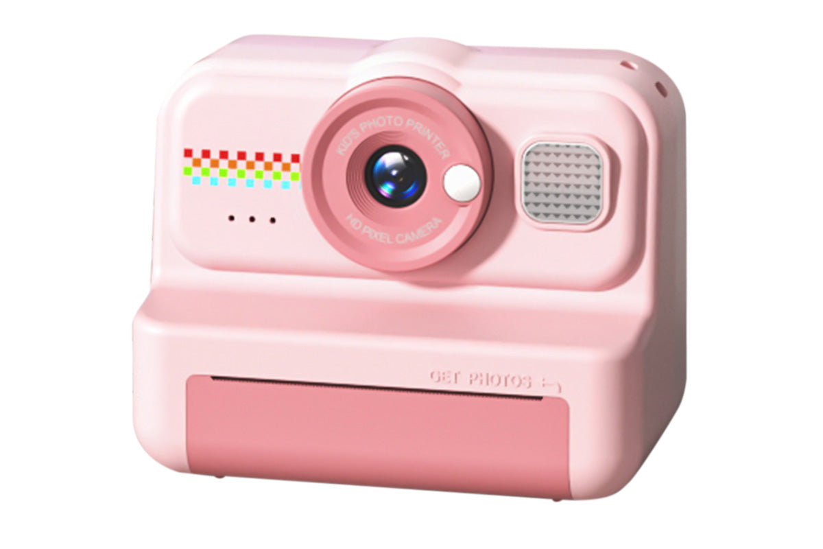 boy and girls Camera Instant Print 1080P Selfie Digital Camera with 64GB Card-Pink