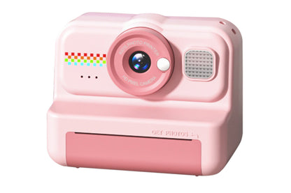 boy and girls Camera Instant Print 1080P Selfie Digital Camera with 64GB Card-Pink