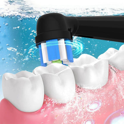 4Pcs Replacement Toothbrush Heads Compatible with OralB io Series-Black